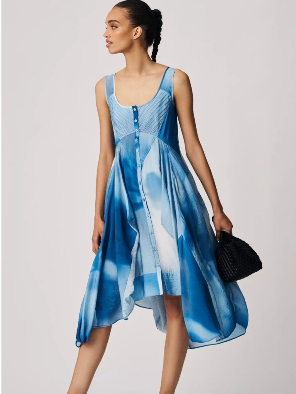 NWT | By Anthropologie | Printed Parachute Dress | Blue